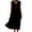 Black, variant on Linen Dresses for Women Summer Beach Sleeveless Flowy Loose Maxi Sundress Boat Neck Button Down Gauze Dress Pink,S