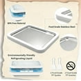 thumbnail image 4 of Yippzo Rolled Ice Cream Maker Kit, 2026 At-Home Stainless Steel Instant Freeze Plate with 2 Scrapers DIY Rolled Ice Cream Tray, Easy Homemade Desserts, 4 of 7