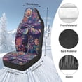 thumbnail image 7 of Uorisanigo Car Seat Cover, 2pcs High Back Vehicle Front Seat Cover, Stretchy Ethnic Floral Dragonfly Driver Seats Covers Protection Breathable Car Interior Decor for SUV Van Truck, 7 of 7