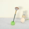 thumbnail image 6 of Unique Bargains Round Mini Ceramic Toothbrush Holder Light Green 1.65"x1.18" Electric Toothbrush Holder for Bathroom, 6 of 8