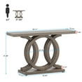 thumbnail image 3 of Tribesigns 55 inches Console Table, Farmhouse Entryway Table Hallway Table with Geometric Base, Brown, 3 of 4