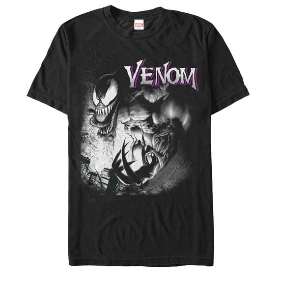 Men's Marvel Venom Angry Graphic Tee Black Small
