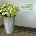 thumbnail image 6 of VIVOSUN Vintage Style Hanging Wall Planter Decor, Lightweight Metal with Galvanized Finish, for Faux Plants or Dry Flowers, Set of 2, 6 of 7