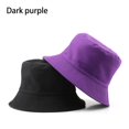 thumbnail image 1 of Sombrero de pescador de algodón para hombre y mujer, gorra de sol informal de Color negro y sólido, doble cara, Simple, Bob, Hip Hop, Panamá, playa, pesca, verano, nuevo, 1 of 4