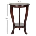 thumbnail image 4 of Safavieh Heather Wood Pedastal Side Table in Dark Cherry, 4 of 4