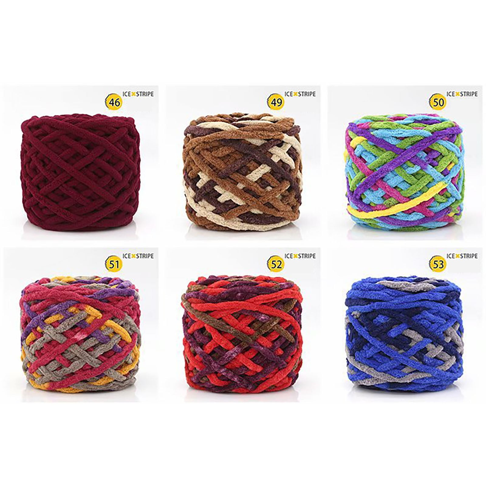 CMrtew Chunky Yarn for Hand Knitting Soft Jumbo Bulky Fluffy Yarn Yarn Acrylic Bulky Washable Hand Knitting Yarn for DIY Blanket Sweater for Crocheting Blanket Scarf DIY Bulky Yarn
