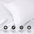 thumbnail image 3 of Superior 1000 Thread Count Egyptian Cotton Pillowcases Soft Breathable Set of 2, White, Standard, 3 of 7