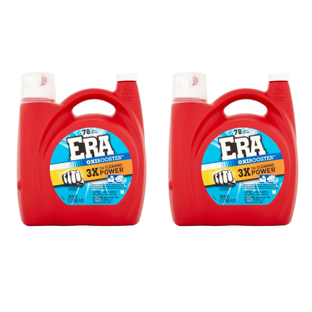 (2 pack) (2 pack) Era Oxibooster Liquid Laundry Detergent, 78 Loads 150 fl oz