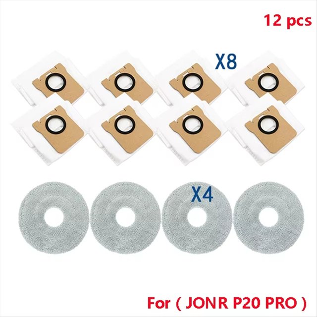 Accesorios para P20 PRO Aspiradora, Paño de Fregona, Bolsa para Polvo, Repuestos de Microfibra de Alta Eficiencia para Limpieza.