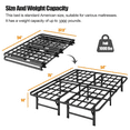 thumbnail image 3 of COMASACH Full Size Foldable Bed Frame,14" High Profile Metal Platform with Easy Setup,Heavy Duty,No Sagging, No Box Spring Needed,Black, 3 of 7