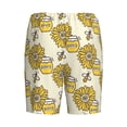 thumbnail image 2 of Haiem Cartoon Honey Pot Bee Sunflower Men's Pajama Short with Soft Woven Cotton Elastic Waistband Sleep Short-X-Large, 2 of 9