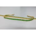 thumbnail image 3 of 14K Green Emerald Tennis Bracelet Silver Gold Women Handmade Bracelet Wedding Anniversary Birthday Gift, 3 of 5