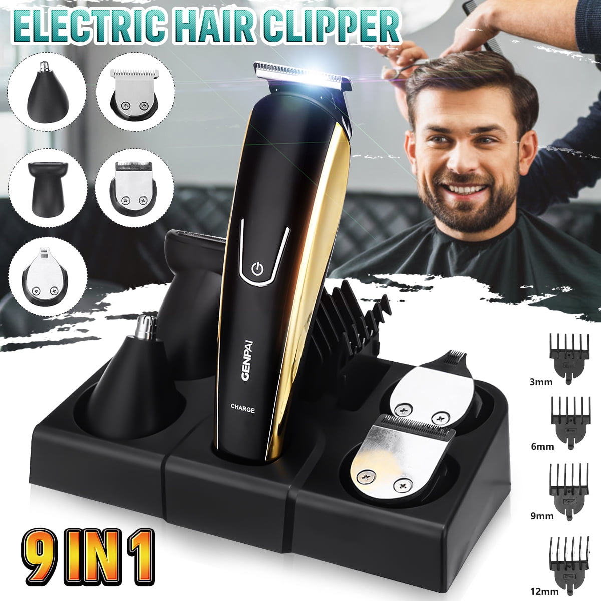 Hair Clippers for Men Kids Rechargeable Cordless Bald Head ...