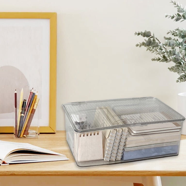 Clear Plastic Storage Box With Locking Latch - 176x101x24 Mm Mask Case Or Small Item Organizer