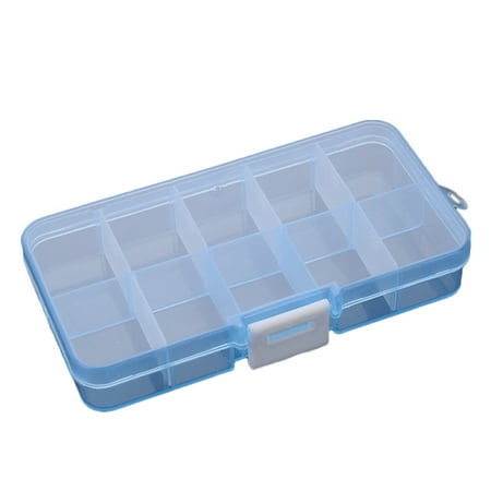 

10 Grids Transparent Storage Box Tools Empty Case Plastic Jewelry Container Parts Organizer