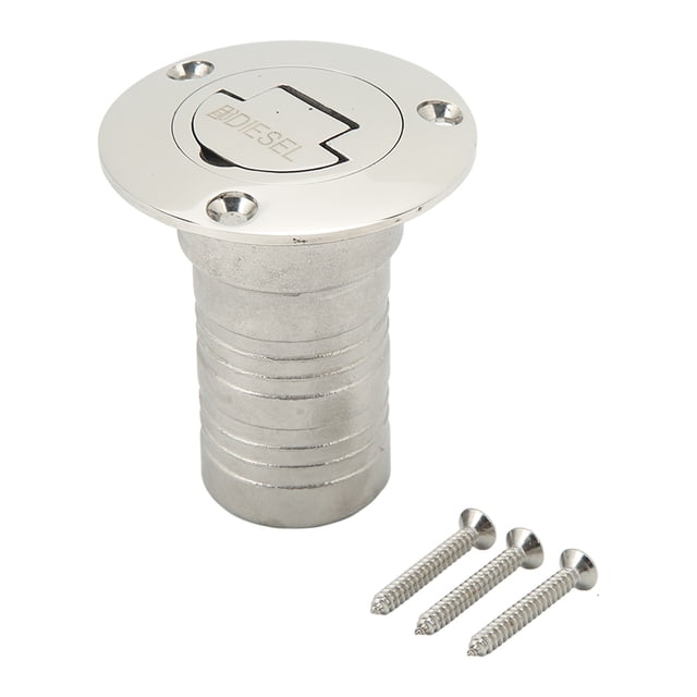 Tapón de llenado para cubierta de barco marino con tapa sin llave, de acero inoxidable pulido a espejo, para barco, yate, caravana, diésel