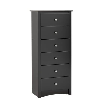 Sonoma Tall 6 Drawer Dresser Black Walmart Com