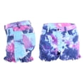 thumbnail image 2 of Women's Tie Dye Ripped Denim Shorts Blue S, 2 of 4