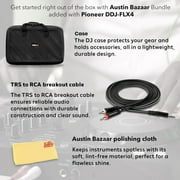 Pioneer DDJ-FLX4 2-Channel DJ Controller - Black Bundle with Case, TRS to RCA Breakout Cable, and Austin Bazaar Polishing Cloth