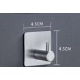 thumbnail image 2 of Gancho de pared adhesivo - Kit de 4 piezas, toallero de baño sin taladrar para ambientes húmedos - Gancho de pared + almohadilla adhesiva, 4,5*4,5*3cm, 2 of 5