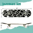 thumbnail image 2 of 31'' Complete Skateboard 7 Layer Canadian Maple Double Kick Deck Skateboards Black white spotted texture animal skin cow Skate Board for Beginner Adult Gifts, 2 of 5