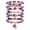 B, variant on Lumifun 6 PCS 4th of July Patriotic Bracelets 7.3 inches, Independence Day Red White and Blue American Flag Stretch Bracelets, Jewelry Gifts for Teens Women