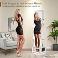 thumbnail image 2 of Gymax 360° Swivel Jewelry Cabinet Full Length Mirror w/Built-in Lights White, 2 of 9