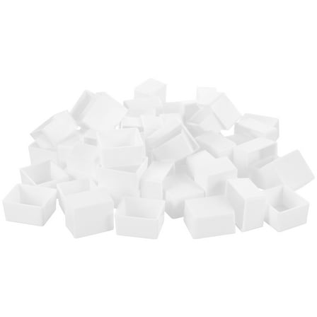 CTIRCHIU 50 Pcs Plastic Paint Half Pans Mini Square Palette for Watercolor Art Projects and Painting Supplies