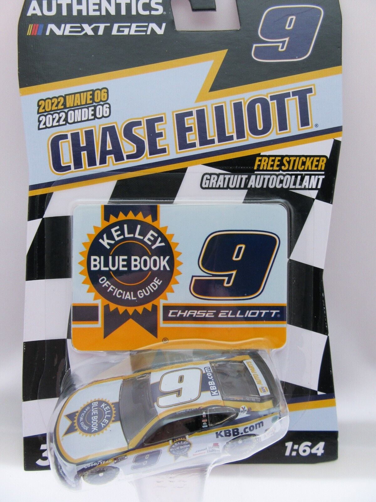 Chase Elliott ~ Kelly Blue Book 9  ~ NASCAR Authentics ~ Die Cast  1:64 Scale