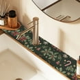 thumbnail image 2 of Yayeee Faucet Mat for Kitchen Sink 30" Diatomite Long Splash Guard Pad, Green Christmas Holly, 2 of 7