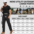 thumbnail image 6 of Asfixiado Men's Flex Cargo Pants Black Water Resistant Outdoor Trousers Ripstop Work Hiking Pants for Men with Multi Pockets, 6 of 6