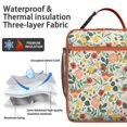 thumbnail image 2 of Tropical Flower and Leaves Insulated Lunch Box Student Reusable Lunch Bag with Front Pocket Cooler Tote Bag Work Hiking, 2 of 6