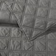 thumbnail image 2 of Brooklyn Loom Diamond Stiched Prewashed 100% Cotton Grey 2-Piece Twin Quilt Set, Solid Casual themed, Adult Bedding, OEKO-TEX Certified, 2 of 10