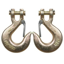3/8" Clevis Slip Hook with Safety Latch, Forged G70 18,000 Lb Capacity, Safety Chain Hooks for Trailer, Truck Transport, Tow Winch