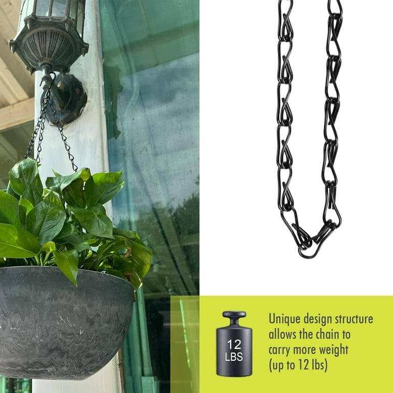 10Pack Plant Hanging Chains, 10 Inch/20Inch Metal Hanging Basket Chain with  S Hook for Bird Feeders Lanterns Wind Chimes Billboards Photo and Indoor ...