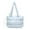 Blue, variant on Women Puffer Tote Bag Striped Shoulder Bag Quilted Cloud Hobo Bag Decor Bag (Blue)