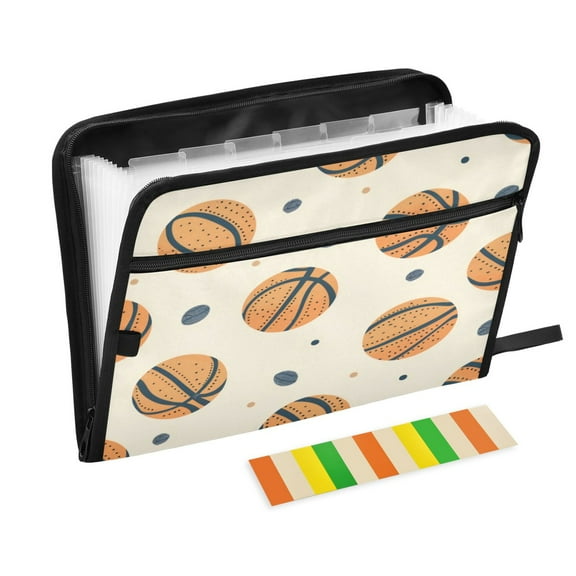 Organ Folder 14.2 x 0.8 x 10.6 Inches 13 Separate Pockets A4 Size Documents Folder A Sort Storage File Manager For The Home Office Cartoon Basketball