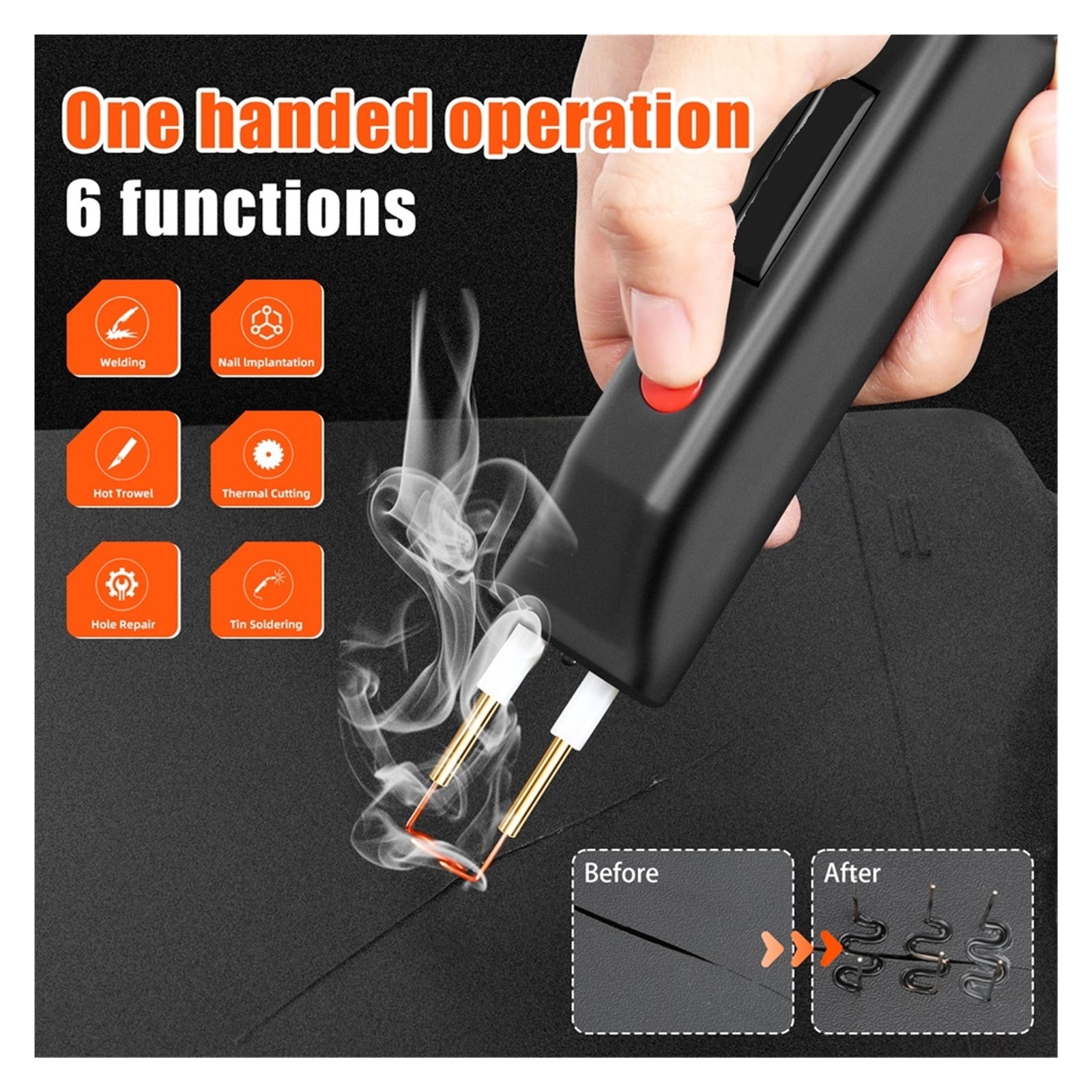 Mini Cordless Plastic Welding Machine 100W Portable Hot Stapler Car Bumpers Repair Soldering Iron