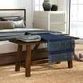 thumbnail image 2 of Costway 2 PCS Dining Bench Farmhouse Shoe Bench Entryway Seat with Rubber Wood Frame, 2 of 9