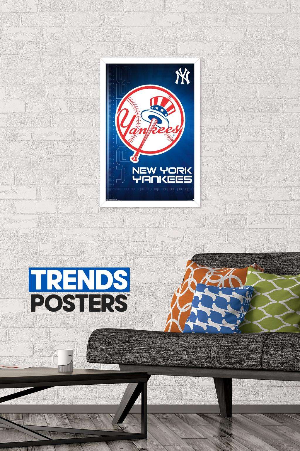 MLB New York Yankees - Logo 16 Wall Poster, 14.725" x 22.375", Framed