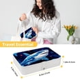 thumbnail image 5 of Shark Elegant Jewelry Box Organizer with Removable Compartment for Earrings - Portable PU Leather Case, 5 of 6