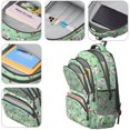 thumbnail image 4 of Hen and Tail Green Pattern Cute School Backpack Bag with Padded Back and Adjustable Shoulder Straps 16.9 X 12.6 X 5.9 Inches, 4 of 5