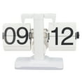 thumbnail image 1 of XYCCA Retro Flip Down Clock Innovative Light Luxury Simple Design Flip Clock with Ambient Lighting for Bedroom Bedside Home 24 Hour Model All White-0824, 1 of 5