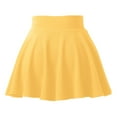 thumbnail image 5 of YUEJUIR Tennis Skirt Women Fashion Casual Short Style Solid Half Skirt Anti Glare Sun Skirt Pleated Skirt Tennis Skirts for Women Skirt Skirt with Shorts Underneath (Yellow,XL), 5 of 5