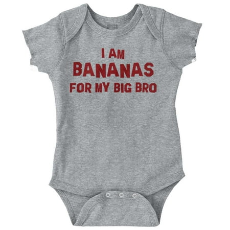 

Brother Newborn Romper Bodysuit For Babies Bananas For My Big Bro Younger Little
