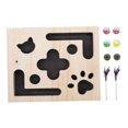 thumbnail image 4 of Cat Puzzle Juego Bolas Laberinto Interactivo Madera Pp Estimulación Mental Desmontable Adecuado para Gatos Interiores Entretenimiento Regalo 30cmx25cm, 4 of 9