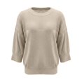 thumbnail image 6 of Breezora Women's Summer Casual Knit Tops 3/4 Sleeve Crew Neck Lightweight Ribbed Pullover Sweater For Weekend Outing, 6 of 7
