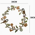 thumbnail image 2 of Metal Garden Art Wreath Titmouse Metal Bird Window Hanging Wreath Iron Wreath, 2 of 7