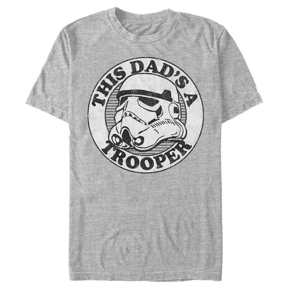 Men's Star Wars Father's Day This Dad's A Trooper  Graphic Tee Athletic Heather Medium