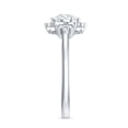 thumbnail image 3 of Rosec Jewels Statement Flower Lab Created Diamond Engagement Ring for Women - EF-VS Quality, 925 Sterling Silver, US 4.00, 3 of 8